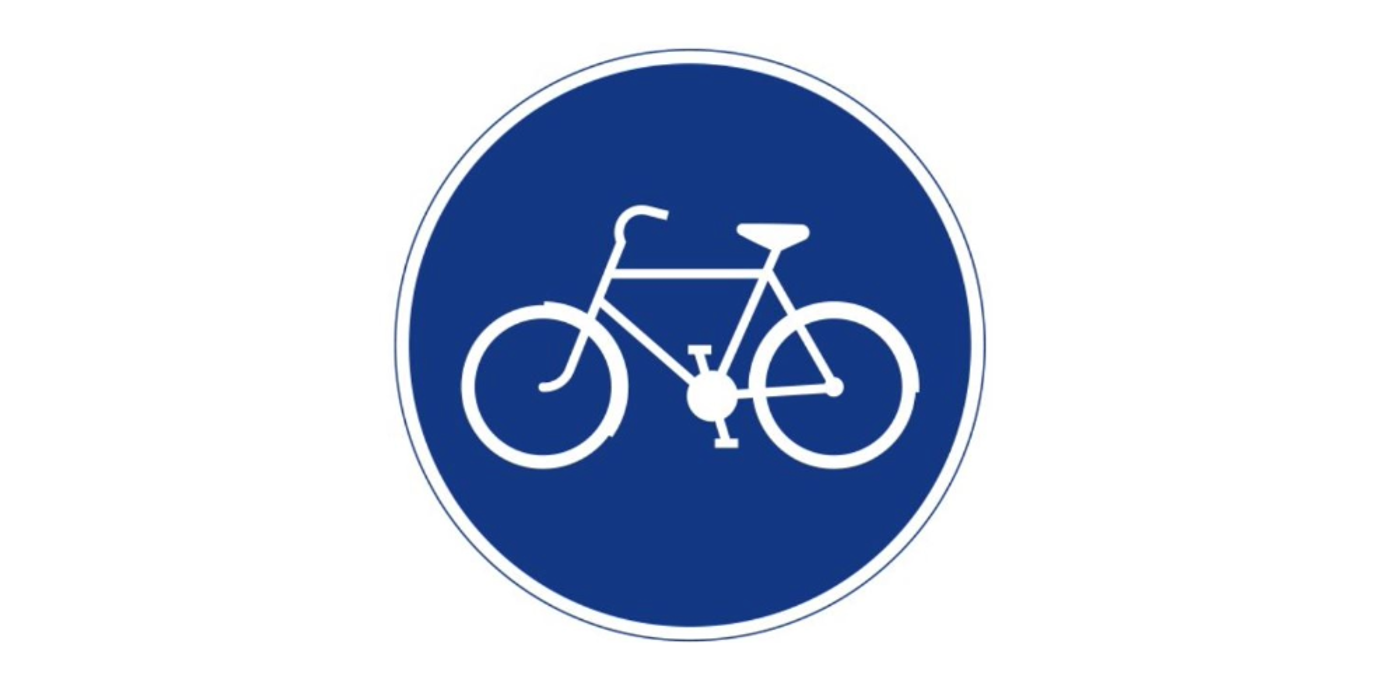 Cykelbana trafikskylt
