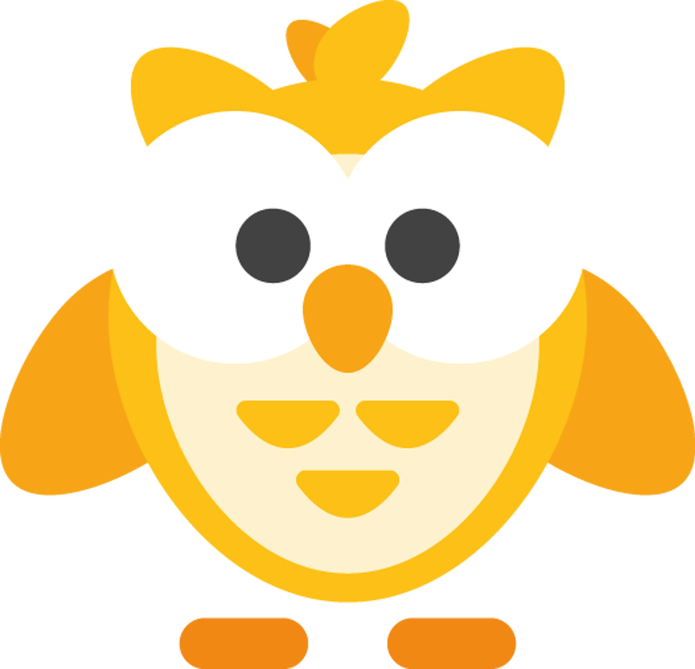 Illustrerad gul uggla.