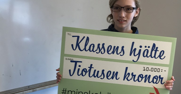 #minskolväg prisar ”klassens hjälte” med 10 000 kronor