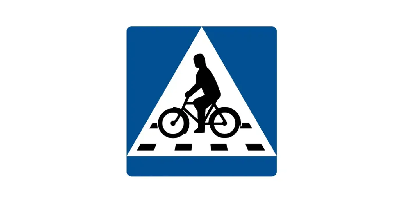 trafikskylt-cykeloverfart
