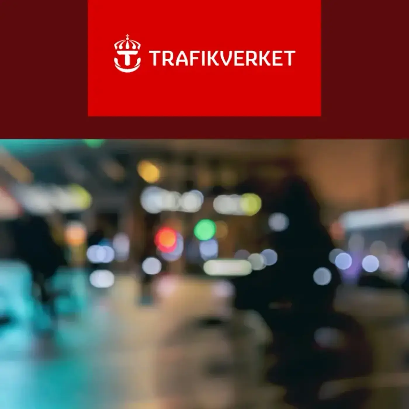 Suddig trafikmiljö.