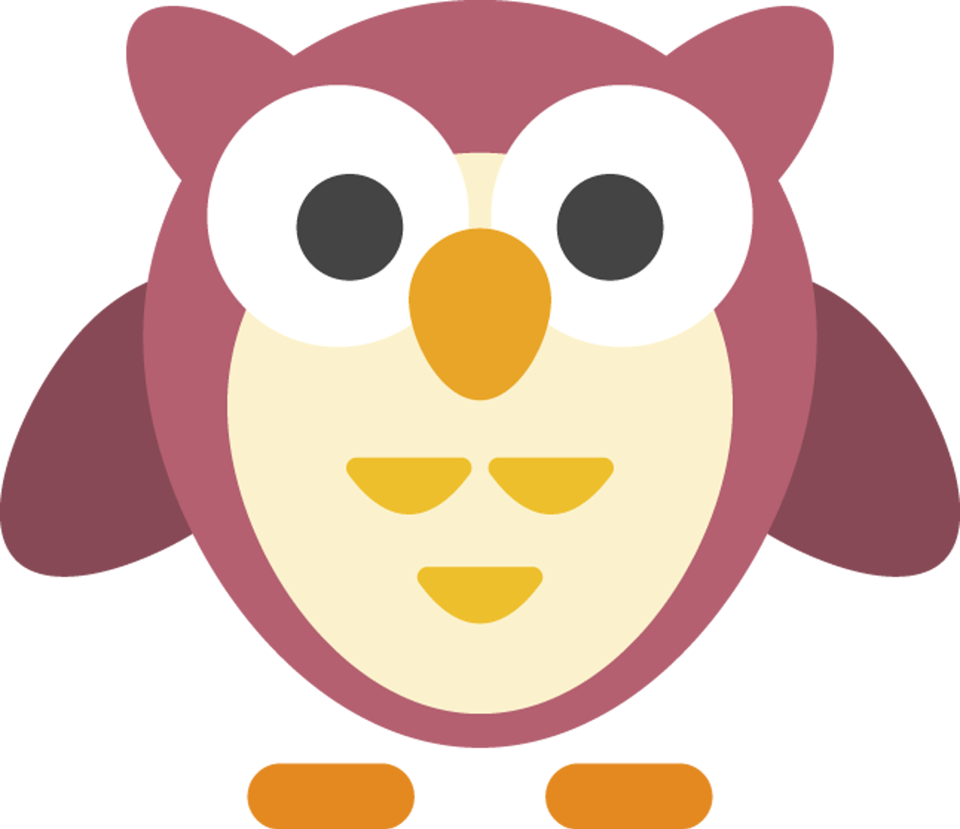 Illustrerad röd uggla.