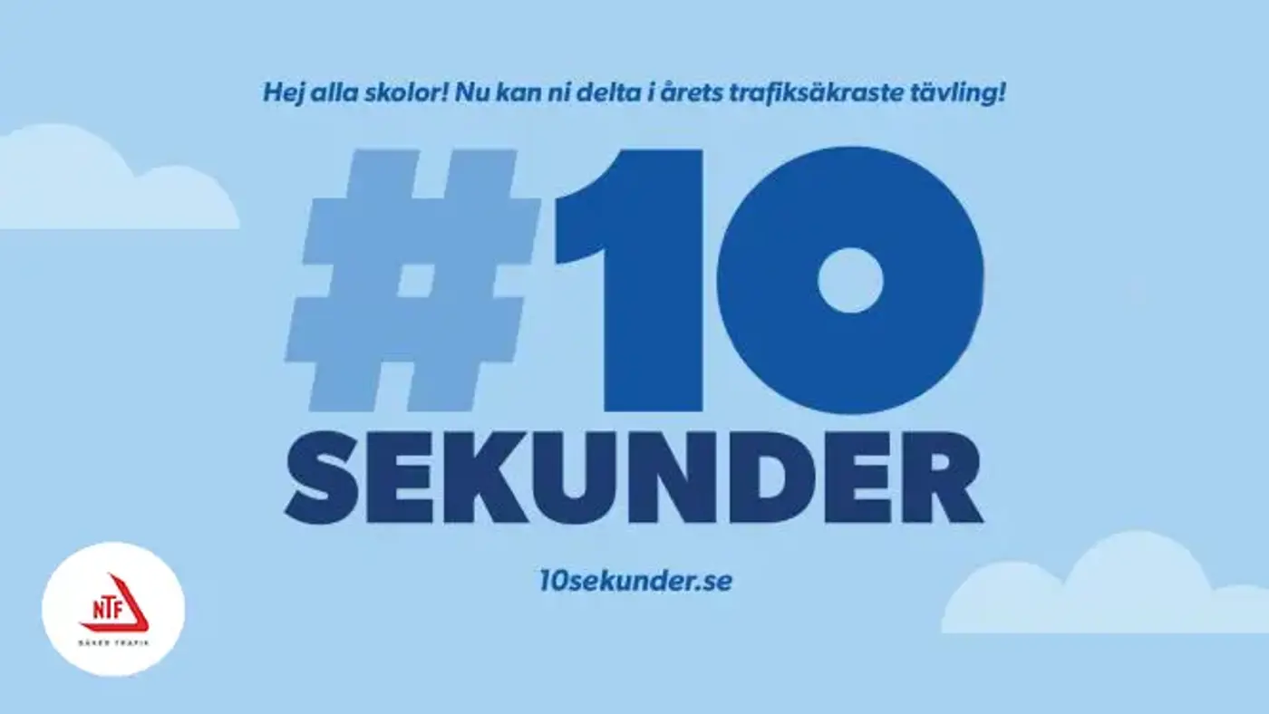Illustration med texten #10sekunder samt NTF:s logga. 
